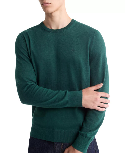 Men's Extra Fine Merino Wool Blend Sweater Sea Moss - 3