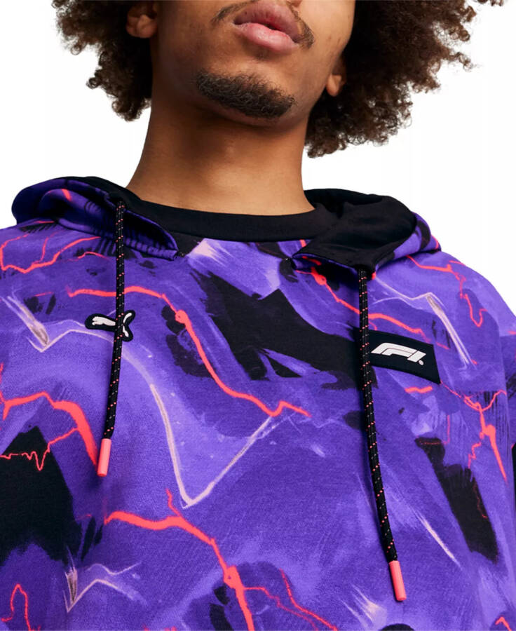 Men's F1 Neon Energy Graphic Hoodie Black - 3