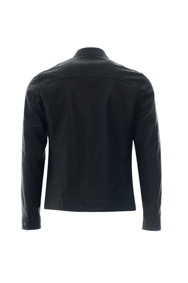 Men's Faux Leather Jacket - 11