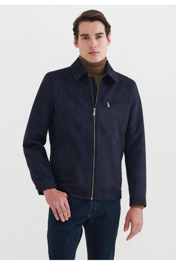 Men's Faux Leather Jacket - 7