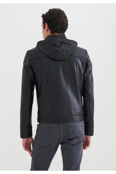 Men's Faux Leather Jacket - 3