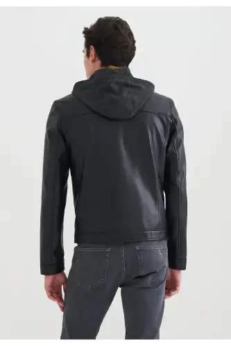 Men's Faux Leather Jacket - 6