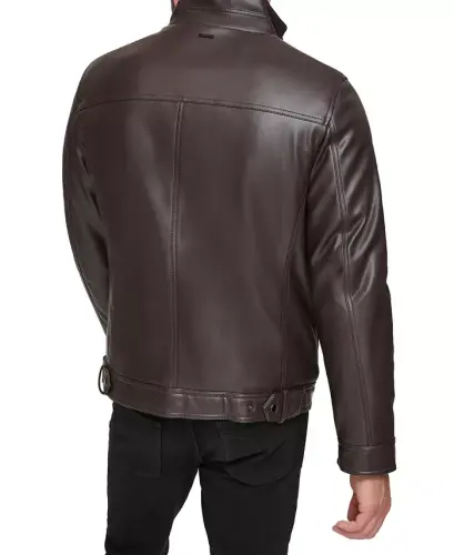 Men's Faux Leather Moto Jacket, Created for Modazone - CALVIN KLEIN (1)