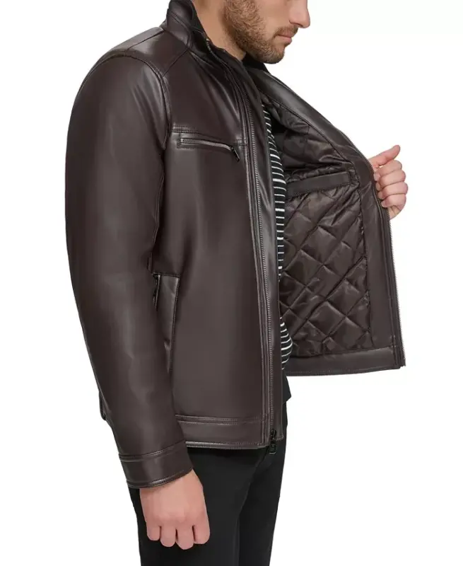 Men's Faux Leather Moto Jacket, Created for Modazone - 3