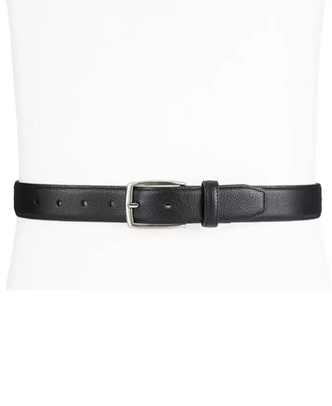 Men's Faux Leather Pebble Grain Stretch Belt, Created for Modazone - 5