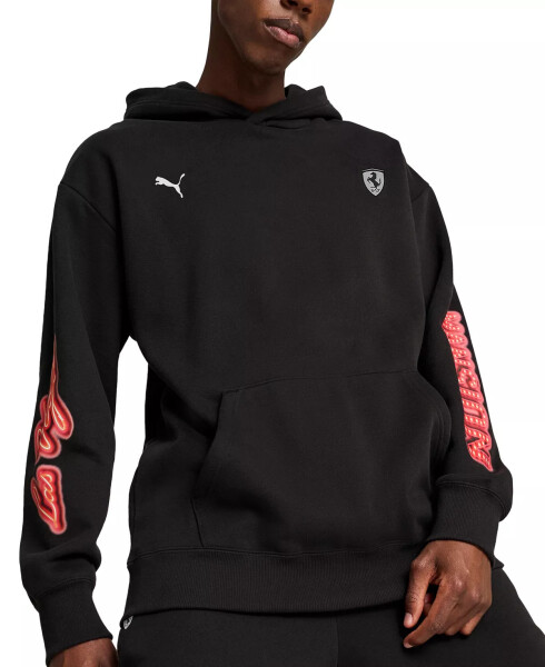 Men's Ferrari Neon Race Relaxed-Fit Printed Hoodie Black - 1