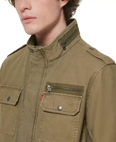 Men's Field Jacket-Light Olive - 4