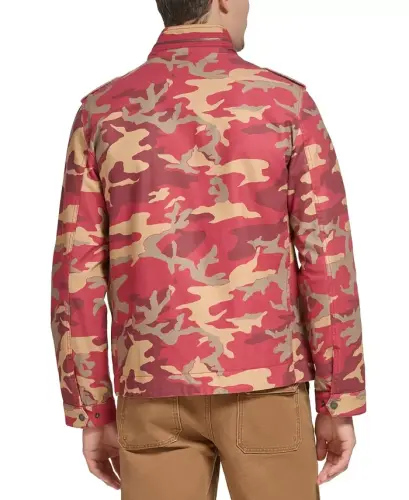 Men's Field Jacket-Red Khaki Camo - 3