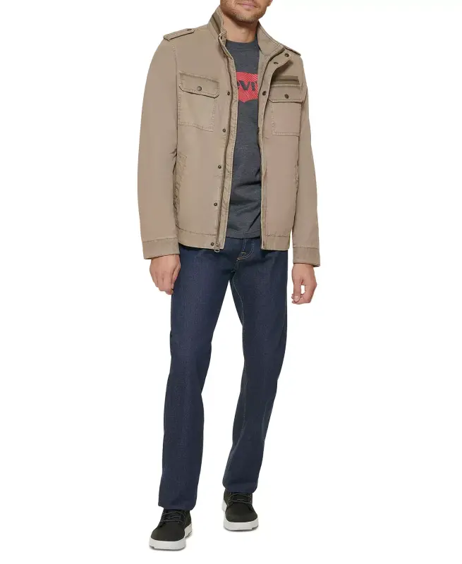 Men's Field Jacket-Stone - 6