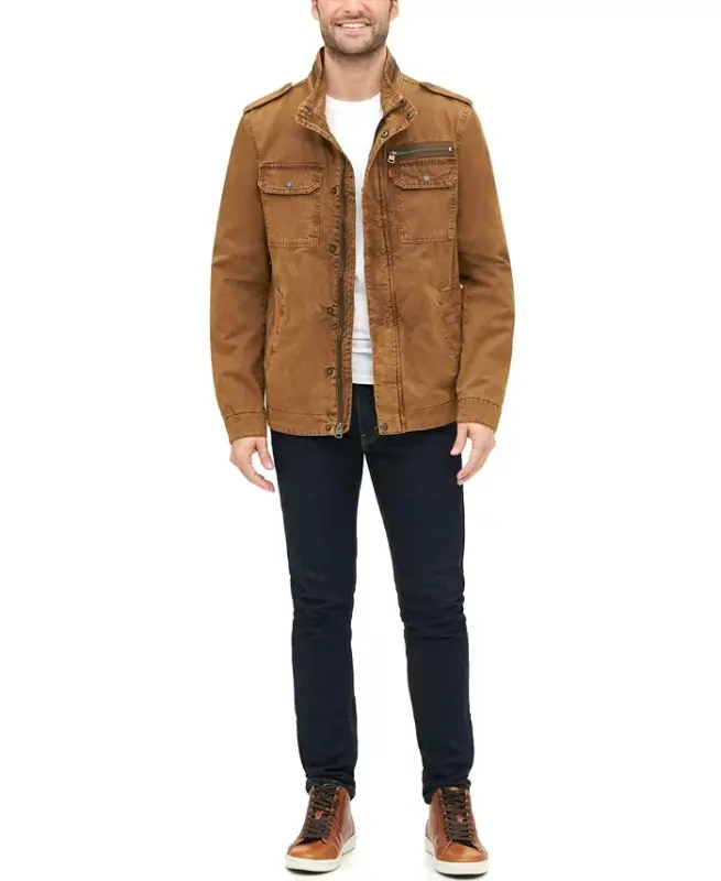 Men's Field Jacket-Worker Brown - 3