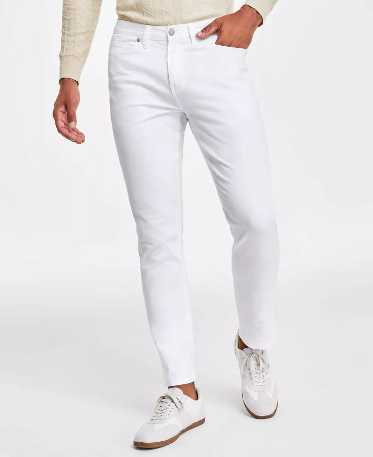 Men's Five-Pocket Straight-Fit Twill Pants, Created for Modazone Bright White - 4