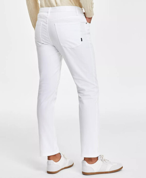 Men's Five-Pocket Straight-Fit Twill Pants, Created for Modazone Bright White - 5