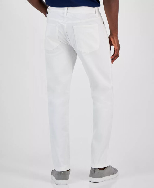 Men's Five-Pocket Straight-Fit Twill Pants, Created for Modazone Bright White - 2