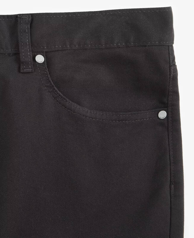 Men's Five-Pocket Straight-Fit Twill Pants, Created for Modazone-Deep Black - 5
