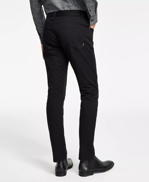 Men's Five-Pocket Straight-Fit Twill Pants, Created for Modazone Deep Black - 7