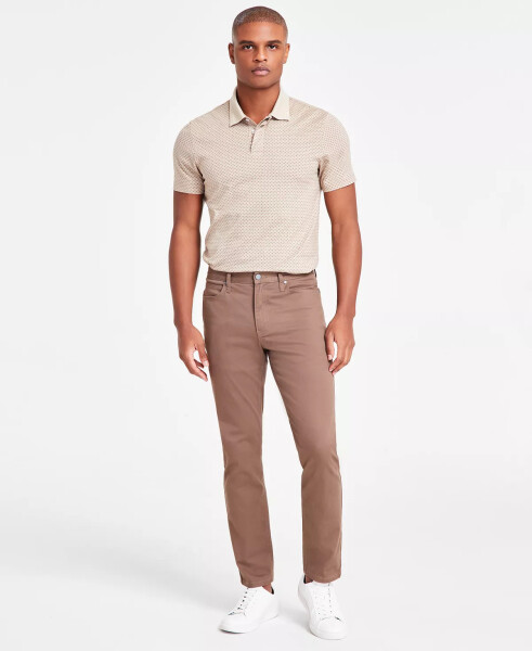 Men's Five-Pocket Straight-Fit Twill Pants, Created for Modazone Dill Seed - 1