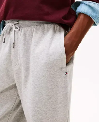 Men's Flag Logo Sweatpants-Light Grey Heather - 3