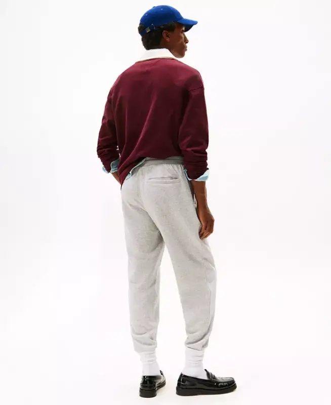 Men's Flag Logo Sweatpants-Light Grey Heather - 4