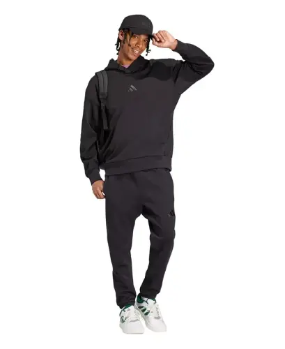 Men's Fleece Tapered Pants-Black - 5