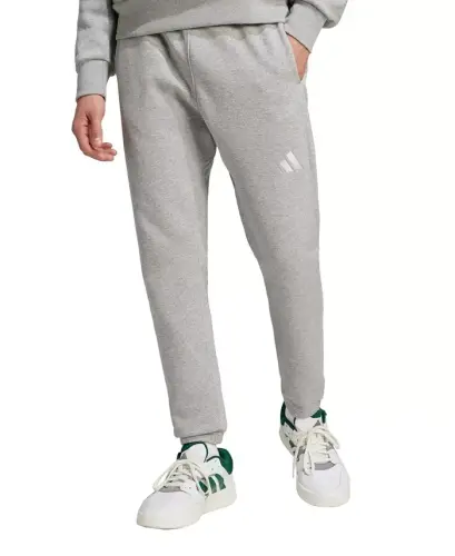 Men's Fleece Tapered Pants-Gray heather, Black - 5