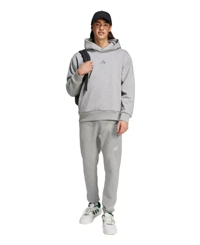 Men's Fleece Tapered Pants-Gray heather, Black - 6