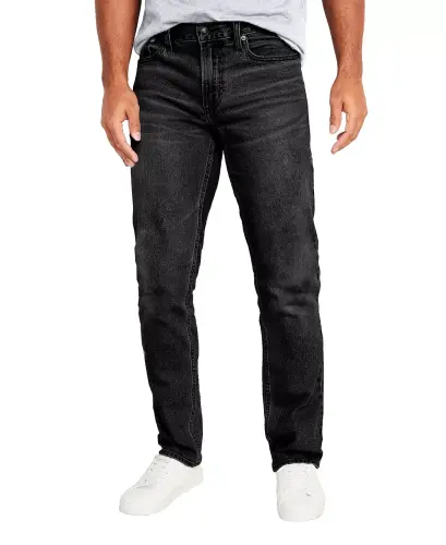 Men's Flex Stretch Slim Straight Jeans-Black 