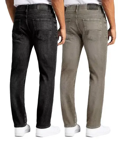 Men's Flex Stretch Slim Straight Jeans, Pack of 2 - BLU ROCK (1)