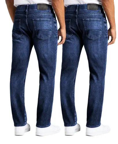 Men's Flex Stretch Slim Straight Jeans, Pack of 2 - 10