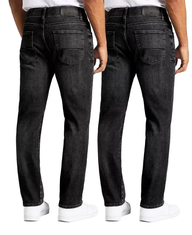 Men's Flex Stretch Slim Straight Jinslar, 2 dona to'plam - 2