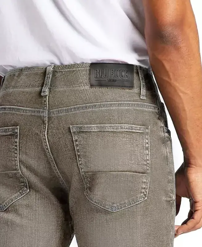 Men's Flex Stretch Slim Straight Jinslar, 2 dona to'plam - 3