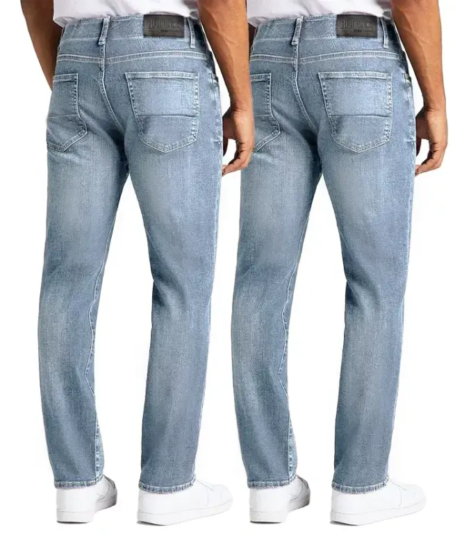 Men's Flex Stretch Slim Straight Jinslar, 2 dona to'plam - 2