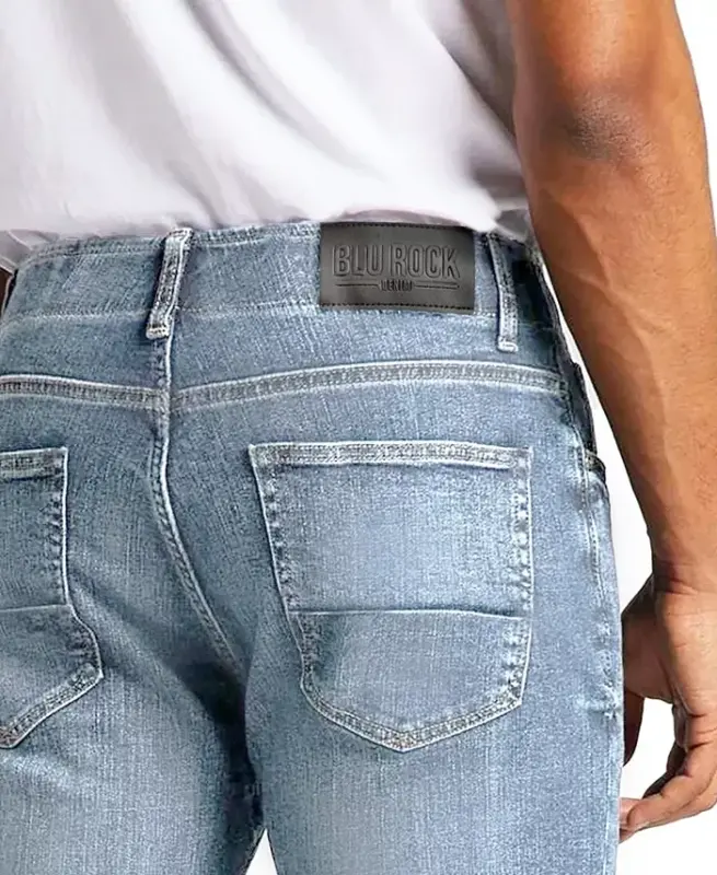 Men's Flex Stretch Slim Straight Jinslar, 2 dona to'plam - 3