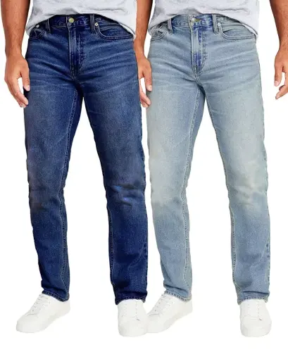 Men's Flex Stretch Slim Straight Jinslar, 2 dona to'plam 
