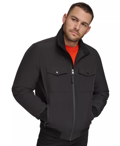 Men's Flex Tech Water-Resistant Bomber Jacket Black - 1