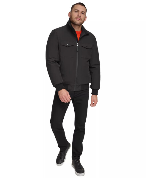 Men's Flex Tech Water-Resistant Bomber Jacket Black - 5