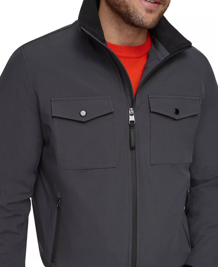 Men's Flex Tech Water-Resistant Bomber Jacket Iron - 3