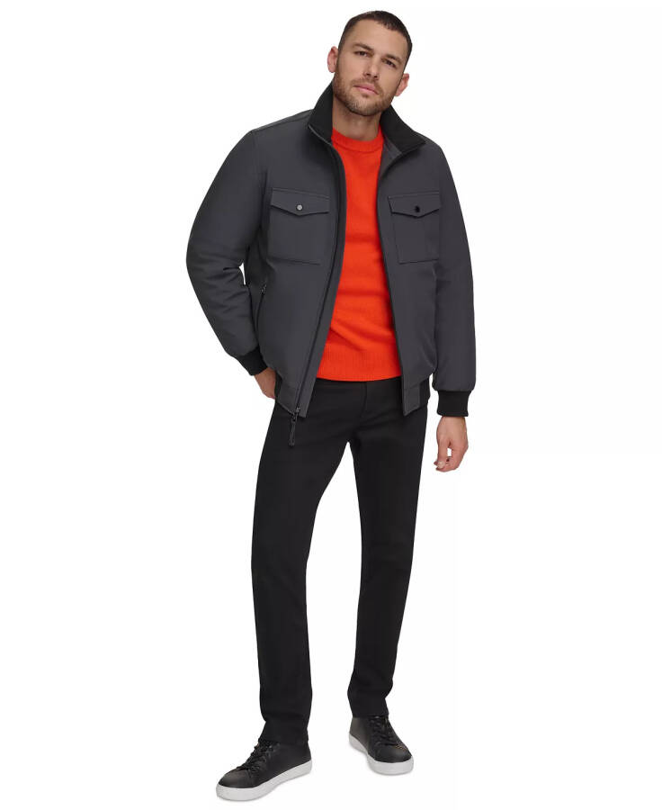 Men's Flex Tech Water-Resistant Bomber Jacket Iron - 4