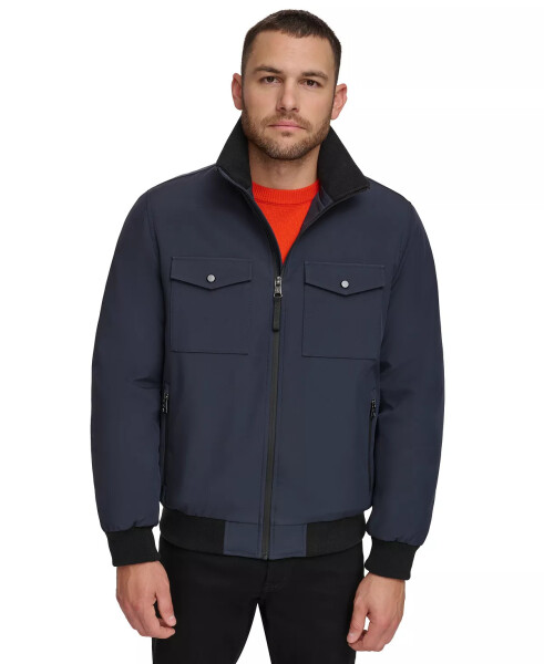 Men's Flex Tech Water-Resistant Bomber Jacket Navy - 1