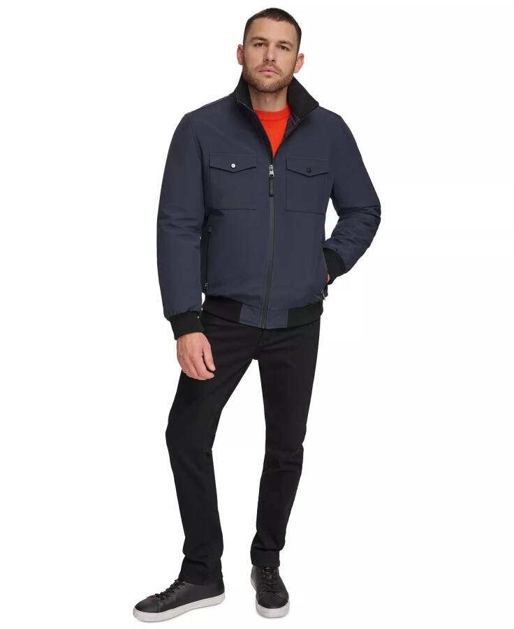 Men's Flex Tech Water-Resistant Bomber Jacket Navy - 3