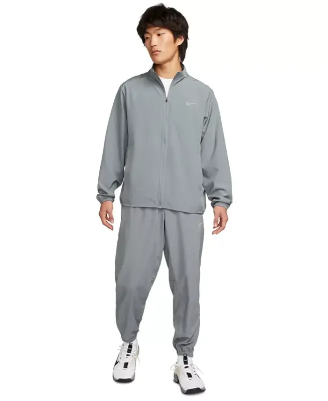 Men's Form Dri-FIT Standard-Fit Tapered-Leg Training Pants -Smoke Grey/black/(reflective Silv) - 6