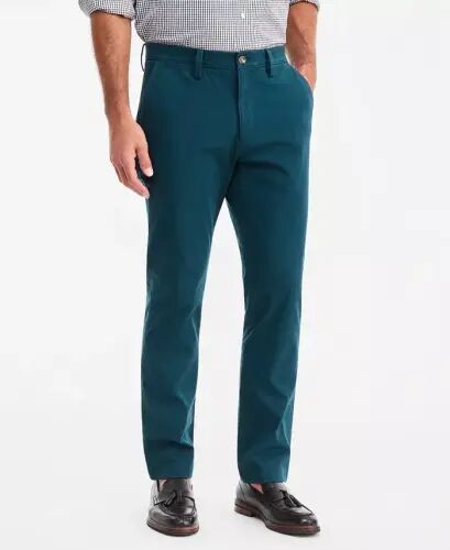 Men's Four-Way Stretch Pants, Created for Modazone - Bottle Green - 1
