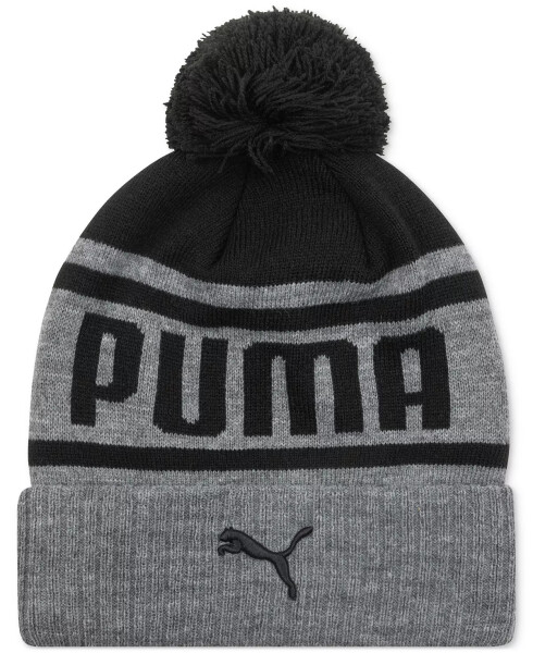 Men's Frost Pom-Pom Beanie Dark Grey - 1