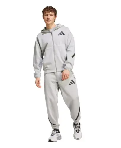 Men's Full Zip Hooded Sweatshirt-Gray heather - 7