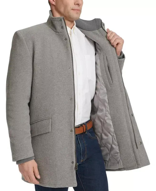 Men's Full-Zip Stand-Collar Car Coat - 4
