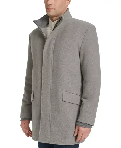 Men's Full-Zip Stand-Collar Car Coat - COLE HAAN (1)