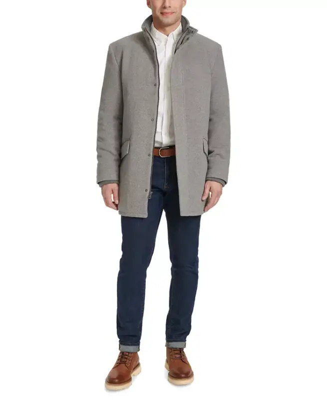 Men's Full-Zip Stand-Collar Car Coat - 6