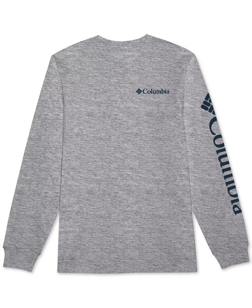 Men's Fundamentals Graphic Long Sleeve T-shirt Gray Heather - 1