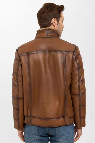 Men's Fur Coat Brown An-7254 - 14