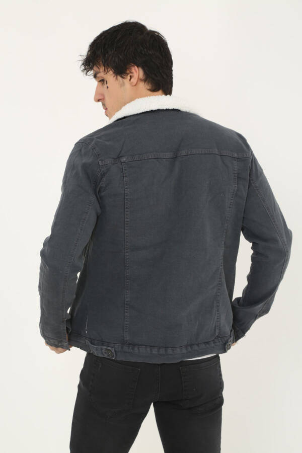 Men's fur-lined denim jacket - 5