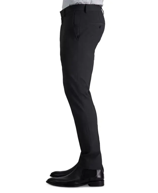Men's Gabardine Skinny/Extra-Slim Fit Performance Stretch Flat-Front Dress Pants - 4